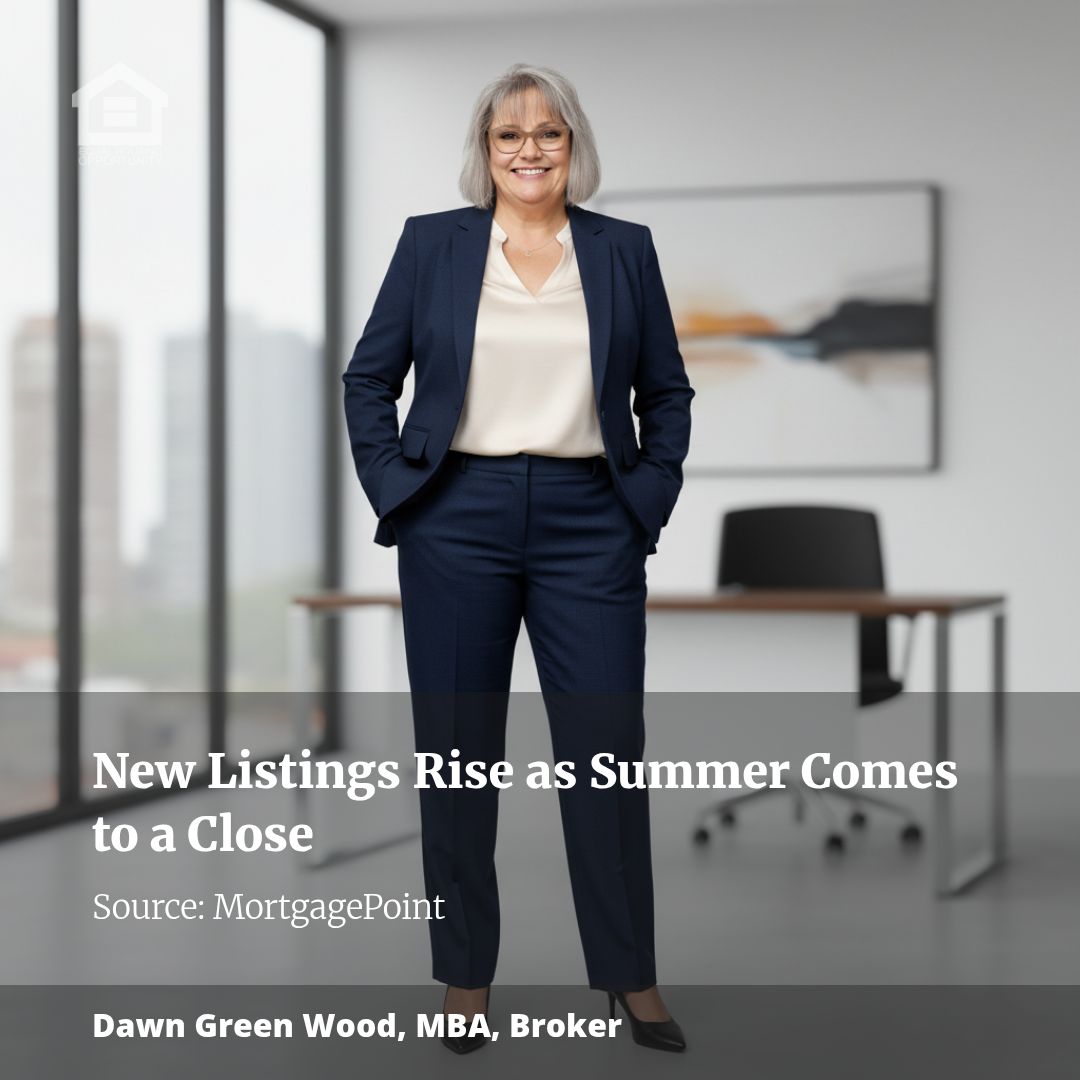 New Listings Rise as Summer Comes to a Close