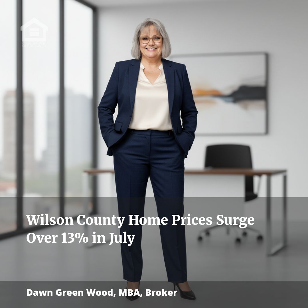 Wilson County Home Prices Surge Over 13% in July